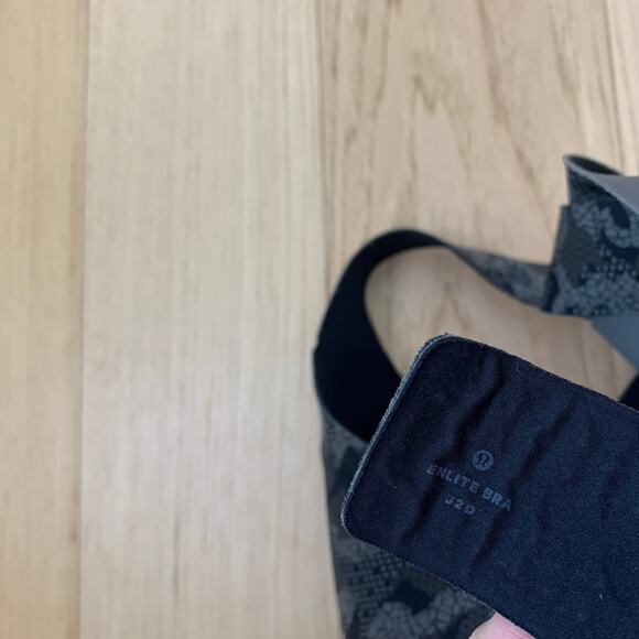 Lululemon Enlite Bra Weave High Support Collage Camo Mini Black Multi Size 32D - Picture 8 of 9